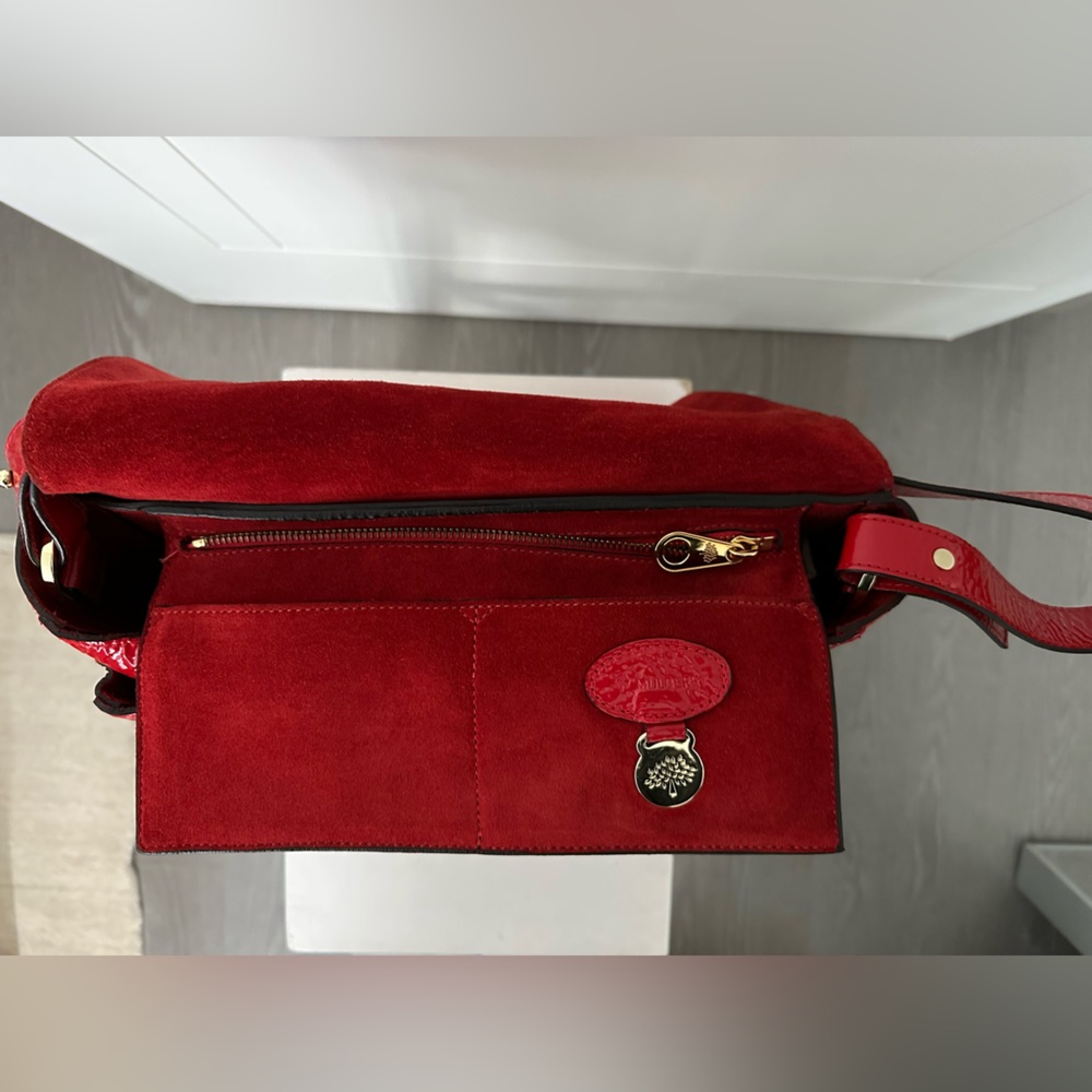 Mulberry Bayswater Shoulder Clutch in Tomato Red - Picture 6 of 9